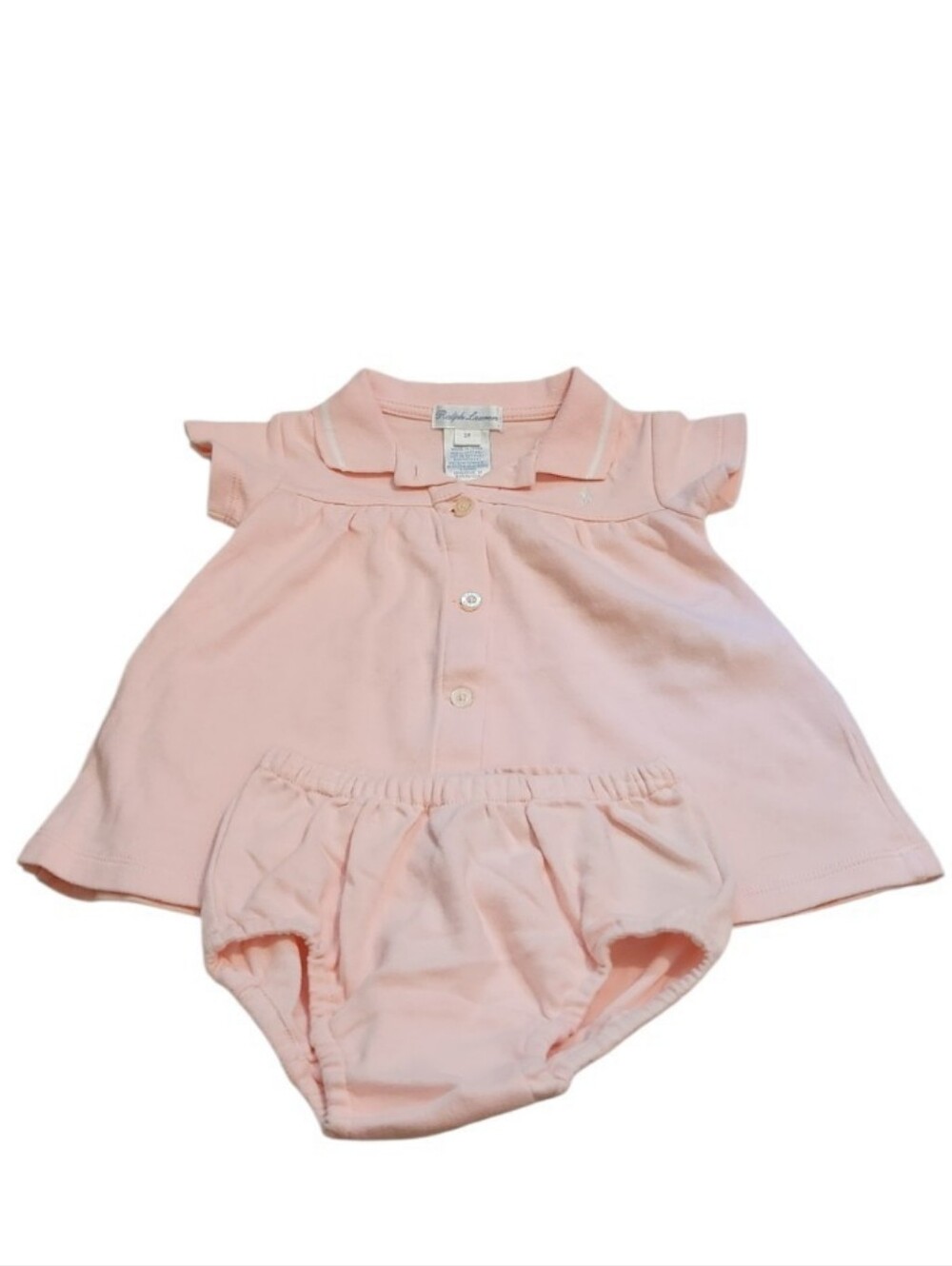Ralph Lauren Light Pink Dress & Bloomer Set